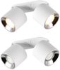 LED Deckenstrahler Weiß 2 Spots schwenkbar dimmbar, Breite 18cm Bild 5