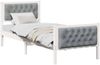 vidaXL Bettrahmen Hellgrau 75 x 190 cm Massives Kiefernholz 878443 Bild 3
