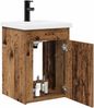 vidaXL Badezimmer Waschtischunterschrank mit Wasserhahn Altholz 889535 Bild 3