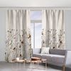 Bilderdepot24 Vorhang Gardine Blumen Natur Muster Wilde Trockenblumenwiese Türvorhang (2 St), Multifunktionsband, blickdicht, Samt, Schiebegardinen Küche Schlafzimmer Wohnzimmer Schiebevorhang Bild 2