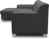DOMO. collection Ecksofa Tinos, Couch in L-Form mit Schlaffunktion, Beine aus Buche mit Filzgleitern, Sofa, Polsterecke, Eckcouch, Schlafsofa 273 x 157 x 74 cm (BxTxH), anthrazit Bild 3