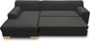 DOMO. collection Ecksofa Tinos, Couch in L-Form mit Schlaffunktion, Beine aus Buche mit Filzgleitern, Sofa, Polsterecke, Eckcouch, Schlafsofa 273 x 157 x 74 cm (BxTxH), anthrazit Bild 4