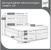 Best for Home Boxspringbett mit Bettkasten Trinity K-9 Bonellfederkern inkl. 7 cm Topper (140x200 160x200 180x200 200x200 cm), inkl. Lieferung bis in die Wohnung, TOP- Preis-Leistungs-Verhältnis Bild 2