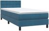 vidaXL Boxspringbett mit Matratze Dunkelblau 80x220 cm Samt 3316621 Bild 4