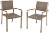 Gartenstuhl 2er Set ARTHUR - Kunststoff, Braun | Stapelstuhl Wetterfest Gartenstühle Outdoor Essstühle Bild 1