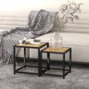 vidaXL Beistelltische 2 Stk. MDF Schwarz und Gelb 331656 Bild 2