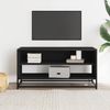 vidaXL TV-Schrank Schwarz 91x40x46 cm Holzwerkstoff und Metall 848884 Bild 3