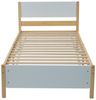 Flieks Massivholzbett, Einzelbett Kiefernholzbett mit Kopfteil und Lattenrost 90x200cm Bild 4