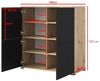 Kommode Masimo 100 cm, Aufbewahrungsschrank, Kommode mit 4 Türen, Weiß, Push-to-Open, modernes Design, 102 x 40 x 100 cm Bild 2
