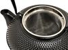 AD. CON Teeservice aus Gusseisen 13-tlg mit Stövchen Teekanne 1,5L Sieb Tassen Set Schwarz Bild 5