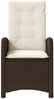 vidaXL Gartensessel mit Kissen 2 Stk. Verstellbar Braun Poly Rattan 365170 Bild 5