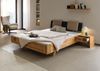 Bett inkl. Nachttisch rechts und Kopfteilkissen taupe Wildeiche 180x200x86 natur geölt/lackiert KITZBÜHEL #262 Bild 4