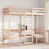 vidaXL Hochbett mit Schreibtisch & Stühlen 80x200 cm Massivholz Kiefer 3308556 Bild 3