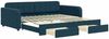 vidaXL Tagesbett Ausziehbar mit Schubladen Blau 100x200 cm Samt 3196983 Bild 2