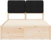 vidaXL Bettgestell mit gepolstertem Kopfteil Schwarz 120 x 200 cm 3405539 Bild 5
