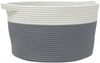 vidaXL Aufbewahrungskorb Grau und Weiß Ø40x25 cm Baumwolle 358461 Bild 2