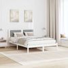 vidaXL Bettgestell mit gepolstertem Kopfteil Hellgrau 135 x 190 cm 878273 Bild 4