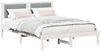 vidaXL Bettgestell mit gepolstertem Kopfteil Hellgrau 135 x 190 cm 878273 Bild 3