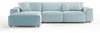 KAWOLA Sofa RANI Ecksofa Cord hellblau Recamiere links 71 x 189 x 299 cm Bild 3