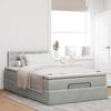 vidaXL Ottomanische Bett mit Matratze Hellgrau 120x190 cm Samt 3311903 Bild 3