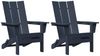 vidaXL Gartenstuhl 2 pcs Marineblau 80,5 x 74,5 x 92 cm Polyethylen 3335819 Bild 2