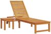 vidaXL Sonnenliege Braun 202 x 53 x 89 cm Massivholz Akazie 4108107 Bild 2