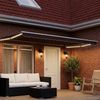 vidaXL Manuelle Gelenkarmmarkise mit LEDs Braun und Weiß 4,5 × 3 m 3419309 Bild 3