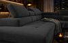 Goldstoff Ecksofa mit Schlaffunktion, Cord Couch für Wohnzimmer - Cord Ecksofa, Cord Sofa VOYAGE 2 Teile, Großer Bettkasten Bild 3