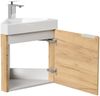 Gäste WC Eckbadmöbel Diamant Slimline Gästebad SoftClose eiche gold : Eiche Gold Bild 4