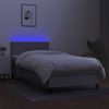 Boxspringbett mit Matratze & LED Stoff Hellgrau 90x200 cm, Härtegrad: H2 [3132965] Bild 4