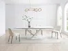 Vente-unique - MALATA Esstisch GlasKeramik Weiß - B 90 cm x H 76 cm x L 220 cm260 cm180 cm Bild 3