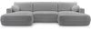 AX LIVING U Couch mit Schlaffunktion Peoni 364 cm hellgrauer Stil Bild 2