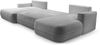 AX LIVING U Couch mit Schlaffunktion Peoni 364 cm hellgrauer Stil Bild 4