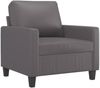 vidaXL 4-tlg. Sofagarnitur mit Kissen Grau Kunstleder 3201405 Bild 3