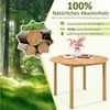 COSTWAY Gartentisch, rund, Esstisch für 4 Personen, Akazienholz, wetterfest Bild 3