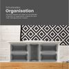 Pro Home Aufbewahrungskorb Modularer Kunststoffkorb Kunststoff Box (1 St), Aufbewahrungsbox mit Griffen - BPA-Frei - Organizer Körbchen Bad Küche Bild 3