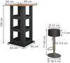 Bartisch-Set Repose Goldkraft Eiche/Anthrazit 65 x 65 cm mit 2 Barhockern Vicco Bild 2