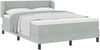 vidaXL Boxspringbett mit Kopfteil Hellgrau 140 x 190 cm Samt 3340328 Bild 2