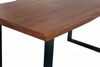 Esstisch Baumkante massiv Mango honigfarben 220 x 100 U-Gestell schwarz CALI 150437910 Bild 3
