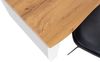 Esstisch Baumkante Holz-Optik Wildeiche 80 x 80 U-Gestell weiß JOSY 142464117 Bild 4