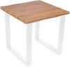 Esstisch Baumkante Holz-Optik Wildeiche 80 x 80 U-Gestell weiß JOSY 142464117 Bild 2