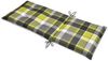 Beautissu Hochlehnerauflage 8er Set Hochlehner Auflagen Set 120x50 cm Polster Grün Kariert, 6cm Dicke Polsterauflage rutschfest UV-Lichtecht 5 Stuhlkissen Bild 4