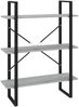Bücherregal | Standregal 5 Fächer Grau Sonoma-Eiche 80x30x175 Holzwerkstoff Bild 5