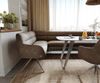 Esszimmerbank Taya-Flex 285x190 cm Mikrofaser Taupe Vintage Kreuzgestell kantig Edelstahl Taschenfederkern Rechts Bild 5