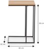 Homes & Jones Beistelltisch Leo 58x40x30 cm mit Tischplatte & schwarzem Metallgestell - Moderner Sofatisch im Industrial Design - Ablagetisch für Wohnzimmer, Schlafzimmer & mehr Bild 3