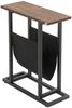 HOMCOM Beistelltisch Sofatisch mit Stahlrahmen (Kaffeetisch, 1-St, Couchtisch), Dunkelbraun+Schwarz, 49 x 19 x 55 cm Bild 2