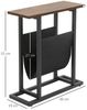 HOMCOM Beistelltisch Sofatisch mit Stahlrahmen (Kaffeetisch, 1-St, Couchtisch), Dunkelbraun+Schwarz, 49 x 19 x 55 cm Bild 3