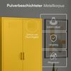 skølm 'Atria' Kleiderschrank mit 3 Schubladen, Metall, 170x45x80 cm, senfgelb, Garderobe mit 4 Fächern und 2 Kleiderstangen Bild 4
