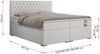 Boxspringbett mit 2 Bettkästen, Matratze und Topper - PERA - 140x200cm - Weiß Kunstleder - H3 Bild 5