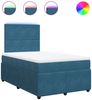 vidaXL Boxspringbett mit Matratze Blau 120x200 cm Samt 3294608 Bild 2